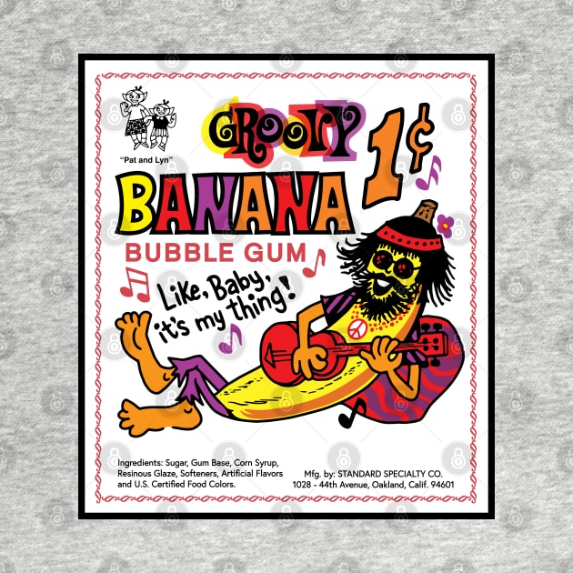 Groovy Banana Bubble Gum by Chewbaccadoll
